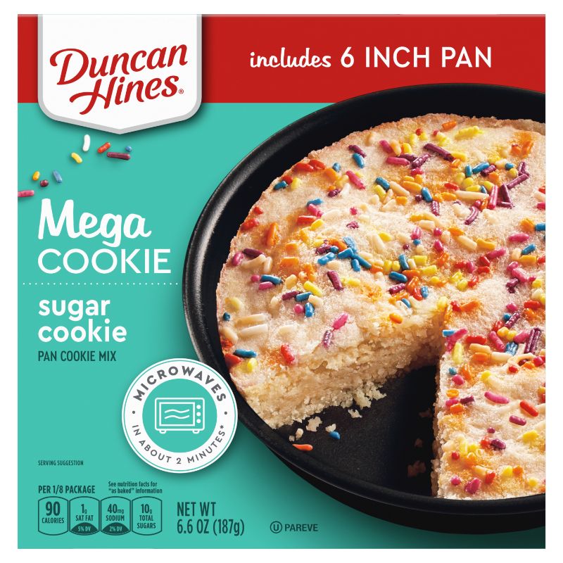 Photo 1 of Duncan Hines Mega Cookie Sugar Cookie Pan Cookie Mix with Sprinkles, 6.6 Oz 2 pk 