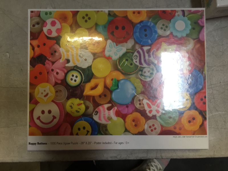 Photo 2 of 1000 Piece Puzzle for Adults: Happy Buttons Jigsaw Puzzle