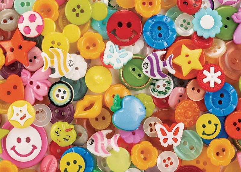 Photo 3 of 1000 Piece Puzzle for Adults: Happy Buttons Jigsaw Puzzle