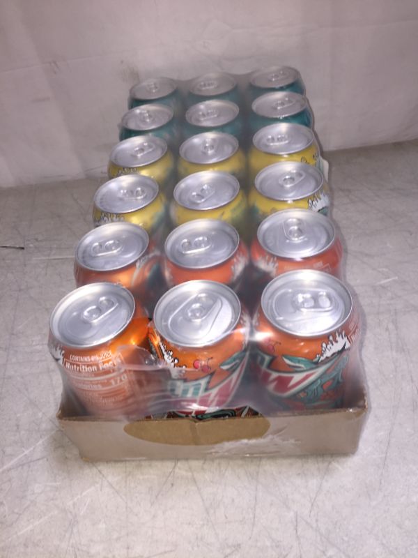 Photo 1 of (18 Cans) Mtn Dew Baja 3 Flavor Variety Pack, 12 fl oz