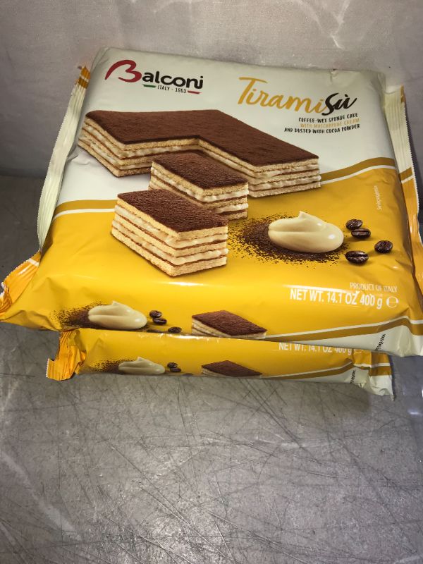Photo 2 of 2 packs Balconi Tiramisu Cake, 14.1 Ounce exp aug 2021
