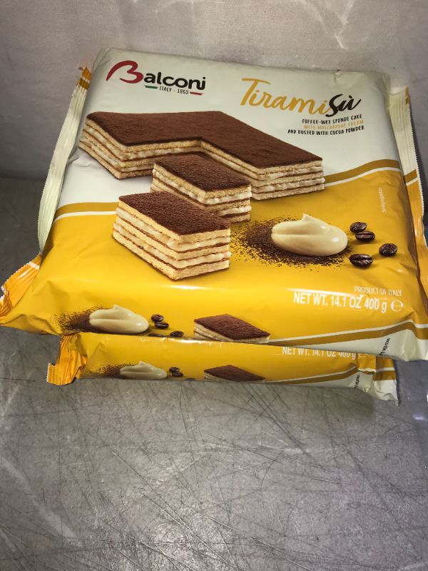 Photo 1 of 2 packs Balconi Tiramisu Cake, 14.1 Ounce exp aug 2021
