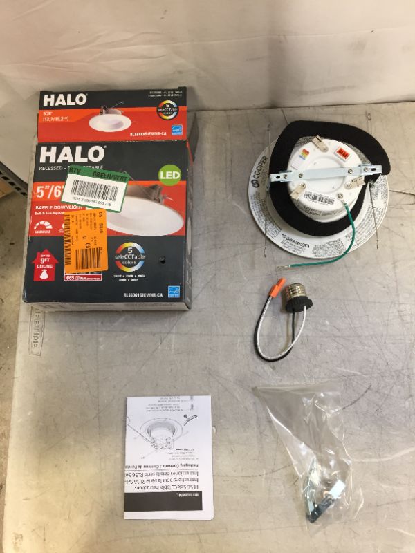 Photo 2 of Cooper Lighting Halo RL56 Series Matte White 5/6 in. W LED Retrofit Kit 12 watt