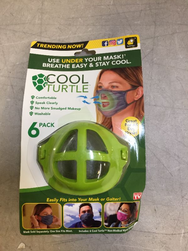 Photo 1 of 1 Size Fits Most Green Under Mask Shield (6-Pack)