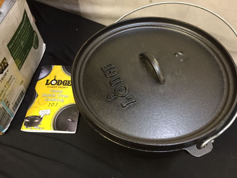 Photo 1 of 12 Inch / 8 Quart Cast Iron Deep Camp Dutch Oven