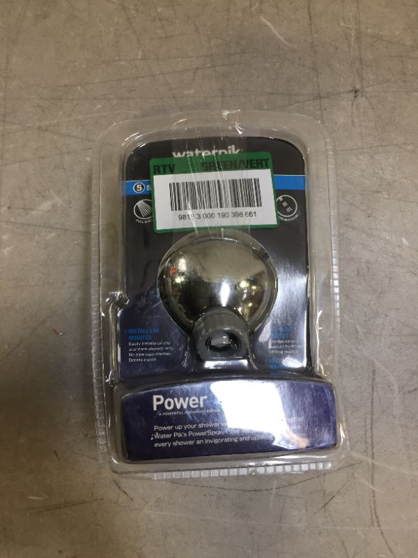 Photo 1 of Waterpik 5-Spray 3.8 in. Single Wall Mount 1.8 GPM Fixed Shower Head in Chrome