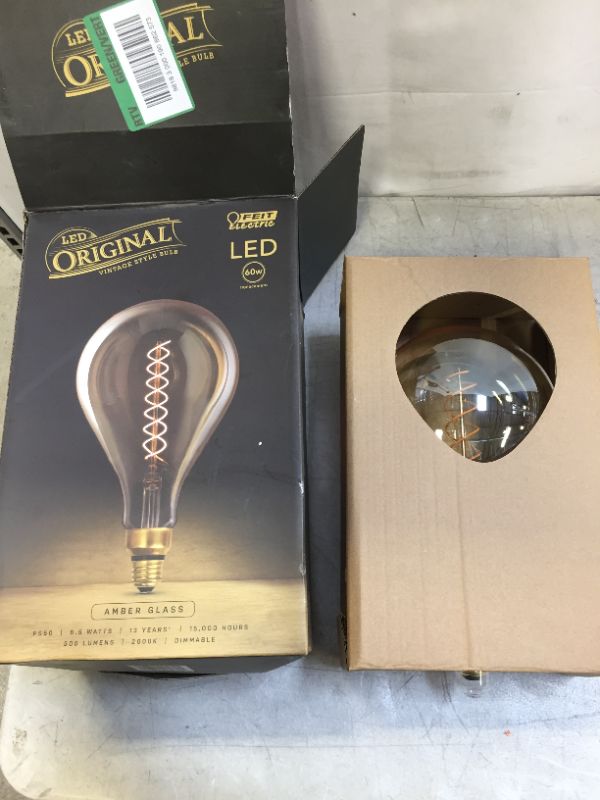 Photo 1 of Feit Electric PS50 E26 (Medium) LED Bulb Amber 60 Watt Equivalence