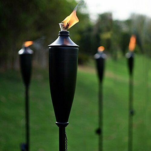 Photo 2 of Deco Home Set of 4 Tikki Backyard Torch - 60 inch Citronella Garden Outdoor