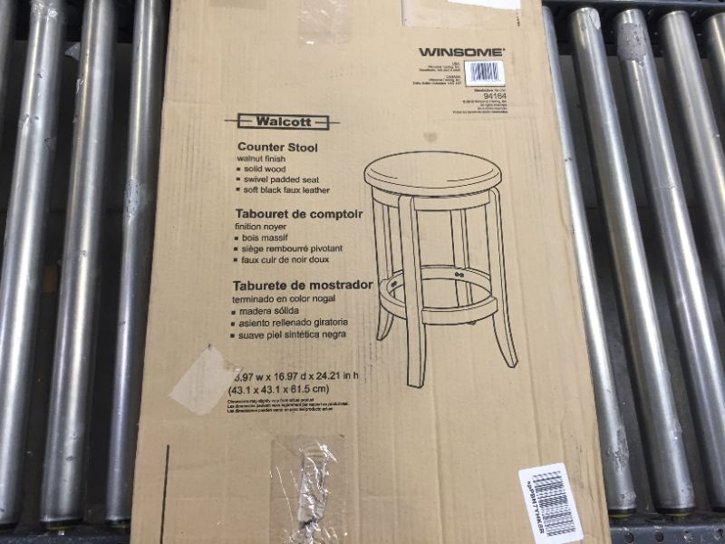 Photo 1 of 24 Walcott Swivel Counter Height Barstool Walnut - Winsome