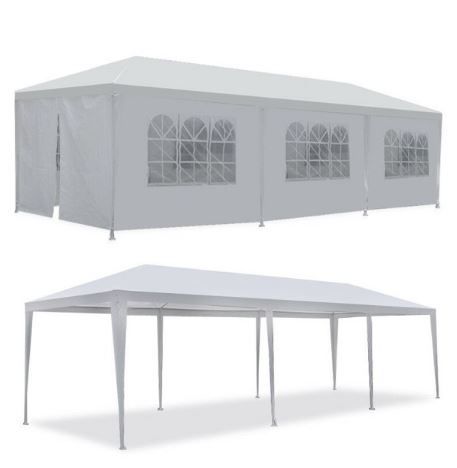 Photo 1 of 10'x30' White Outdoor Gazebo Canopy Wedding Party Tent 8 Removable Walls 8
