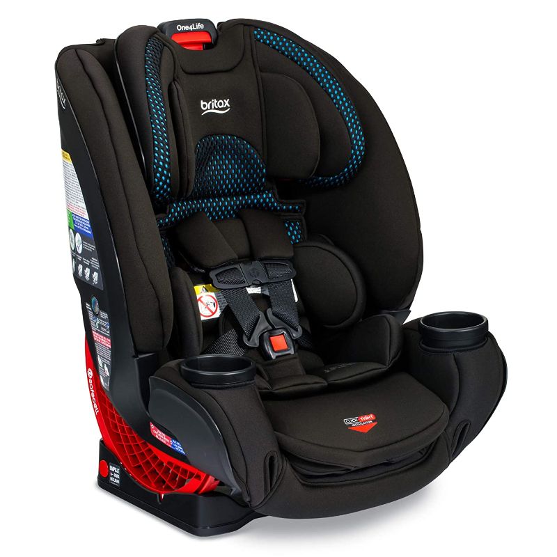 Photo 1 of Britax One4Life ClickTight All-In-One Car Seat – 10 Years of Use – Infant, Convertible, Booster – 5 to 120 Pounds + Cool Flow Ventilating Fabric, Cool Flow Teal

