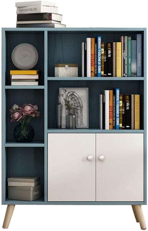 Photo 1 of GDLMA Storage Sideboard,Modern Bookcase with 2 Doors,Blue
