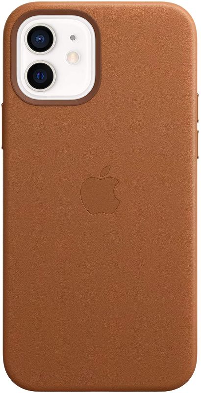 Photo 1 of Apple iPhone 12 / 12 Pro Leather Case with MagSafe - Saddle Brown