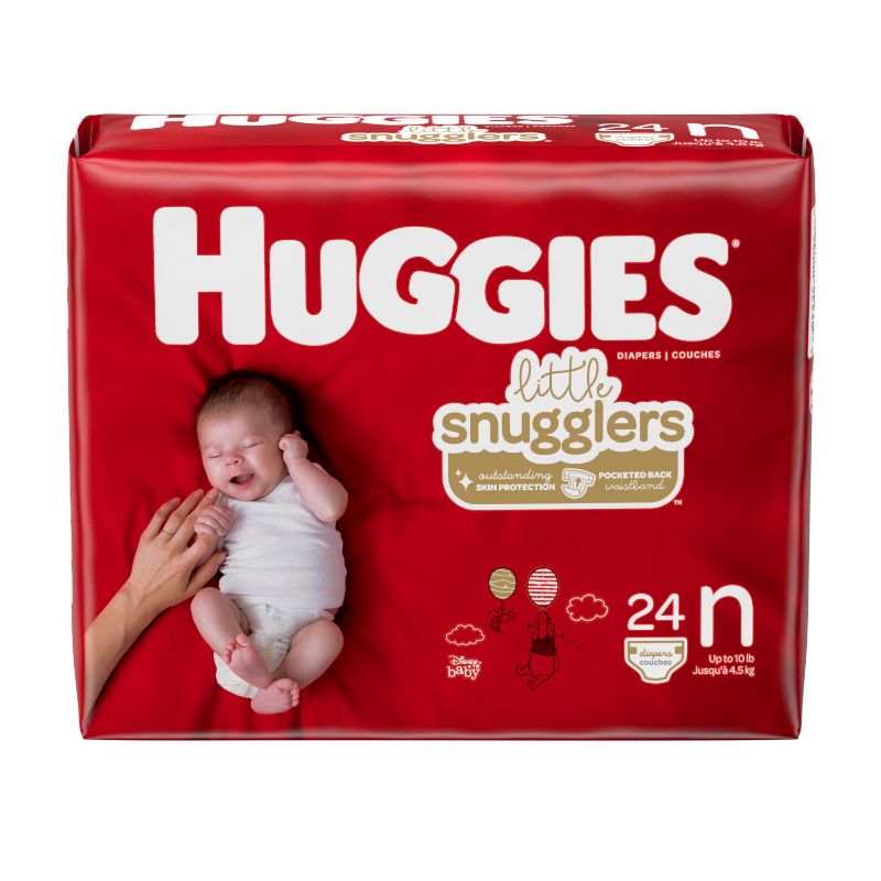 Photo 1 of 24 pack of huggie diapers(24pack X 24pampers