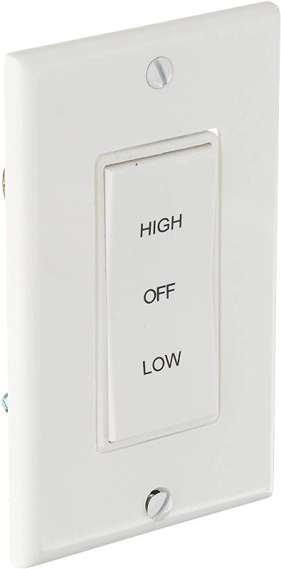 Photo 1 of Air Vent 58030 2SPD Wall Switch, 1-(Pack), White
