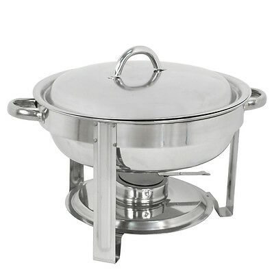 Photo 1 of 1x Round Chafing Dish Buffet Chafer Warmer Set w/Lid 5 Quart,Stainless Steel
