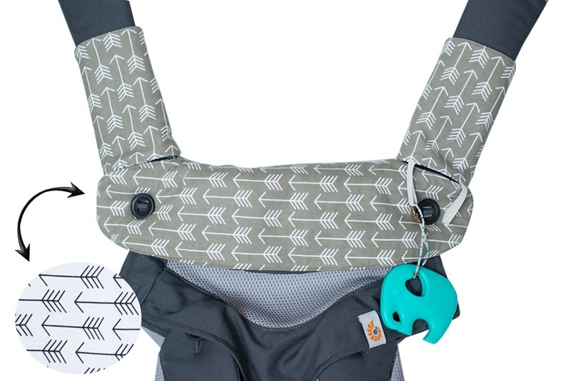 Photo 1 of Premium Drool and Teething Reversible Cotton Pad - Fits Ergobaby Four Position 360 and Most Baby Carrier - Arrow Design - Hypoallergenic by Mila Millie (Gray Arrow)