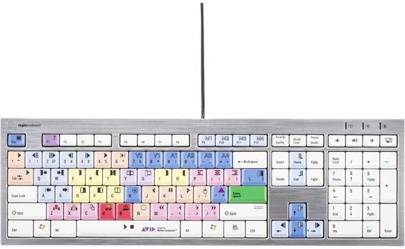 Photo 1 of LogicKeyboard keyboard compatible with Avid Media Composer Slim Line PC Keyboard Windows 7-10 - Part: LKBU-MCOM4-AJPU