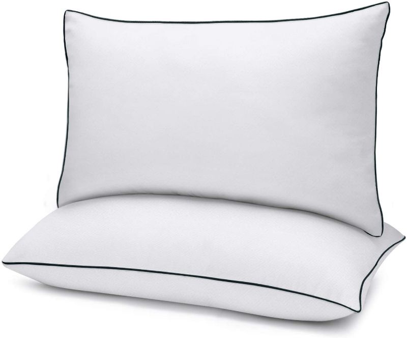 Photo 1 of Bed Pillows for Sleeping 2 Pack King Size?20" x 36"? White, Gel Pillow with Soft Premium Plush Fiber Fill Skin-Friendly