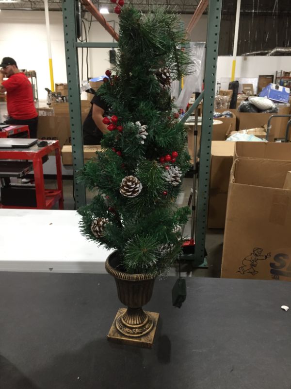 Photo 1 of 34" Pre-lit Artificial Christmas Trees 2 Pack 