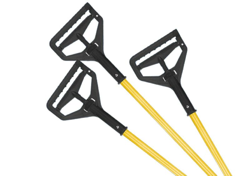 Photo 1 of Alpine Industries Yellow Fiberglass 55 in Commercial Side-Gate Mop Handle  Pack