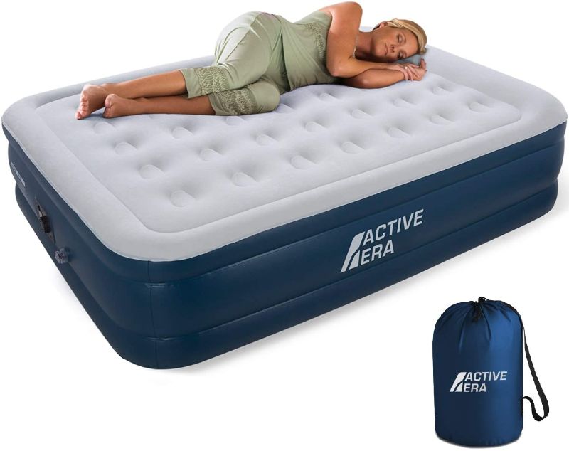 Photo 1 of Active Era Air Mattress with Built-in Pump - Puncture Resistant Air Bed with Waterproof Flocked Top - Elevated Inflatable Mattress SIZE UNKNOWN