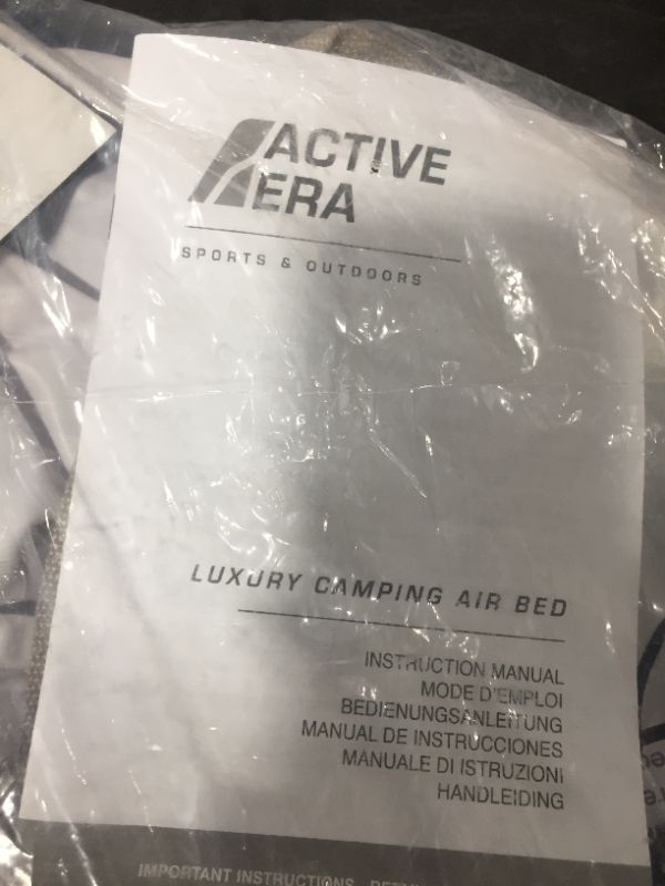 Photo 3 of Active Era Air Mattress with Built-in Pump - Puncture Resistant Air Bed with Waterproof Flocked Top - Elevated Inflatable Mattress SIZE UNKNOWN