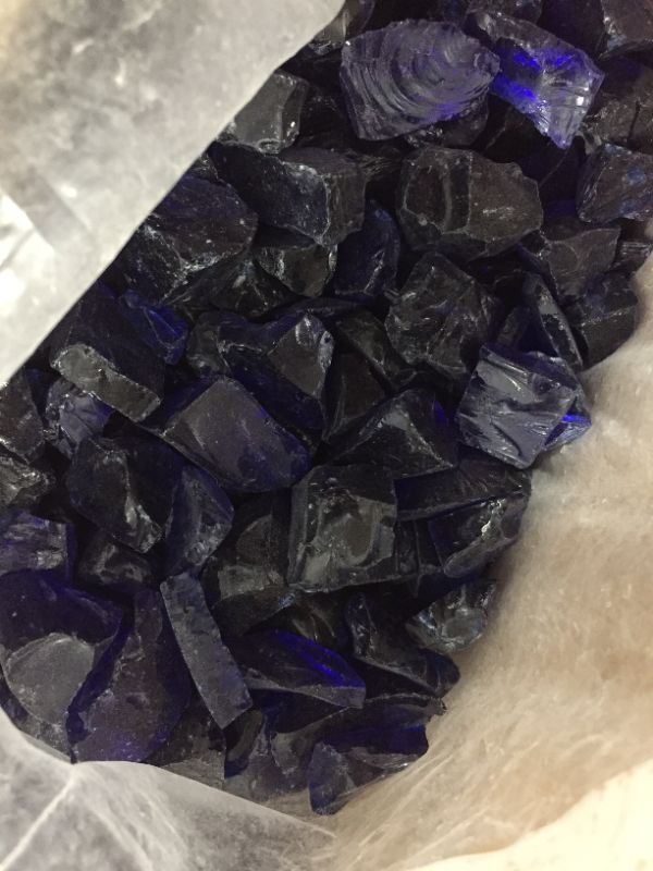 Photo 1 of 3lbs of blue glass chips