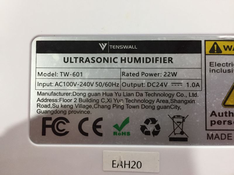 Photo 3 of ultrasonic humidifier TW-601