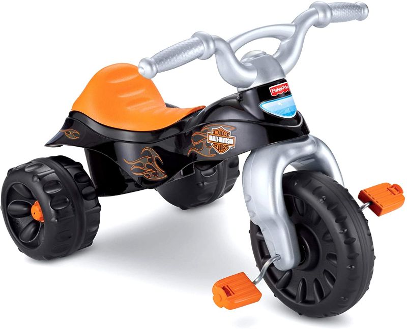 Photo 1 of Fisher-Price Harley-Davidson Tough Trike [Amazon Exclusive] , Black, MISSING PARTS, SOLD FOR PARTS