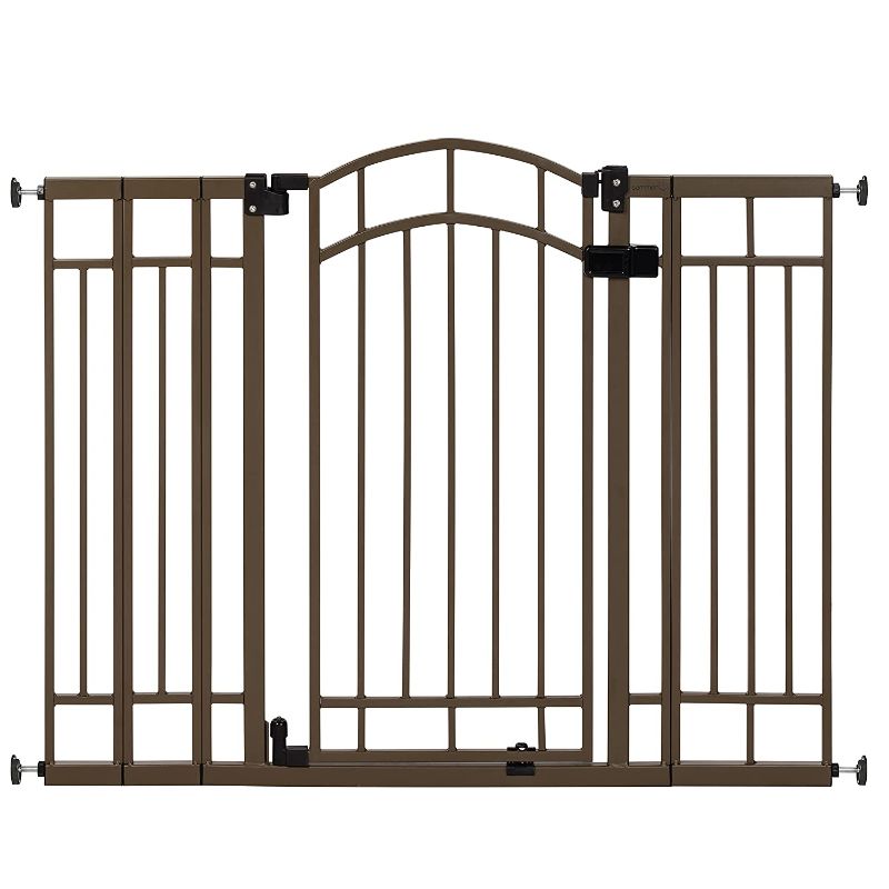 Photo 1 of Summer Multi-Use Decorative Extra Tall Walk-Thru Baby Gate, Metal, Bronze Finish - 36” Tall, Fits Openings up to 28.5” to 48” Wide, Baby and Pet Gate for Doorways and Stairways