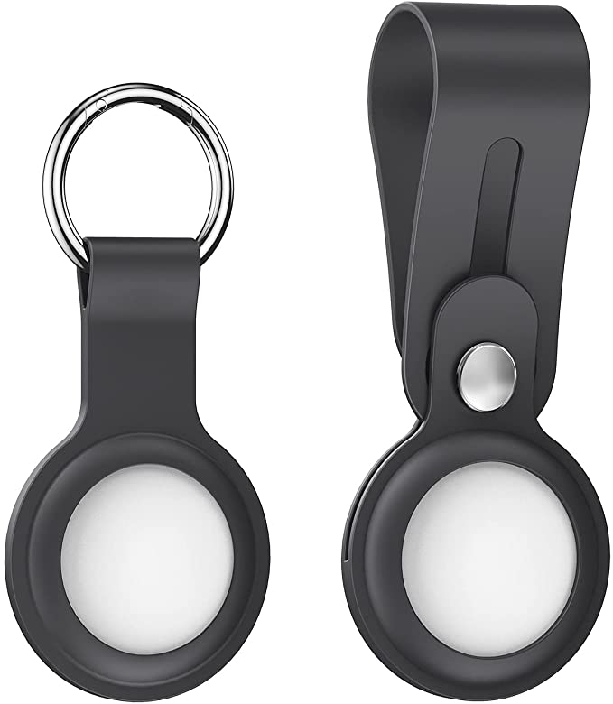 Photo 1 of 2PC LOT
Soke Portable Case for AirTags 2021 (2 Pack), Silicone Protective Apple AirTag Finder Skin Cover with Keychain Ring for Car Key Pet Cat Dog AirPods (Black,Black), 2 COUNT