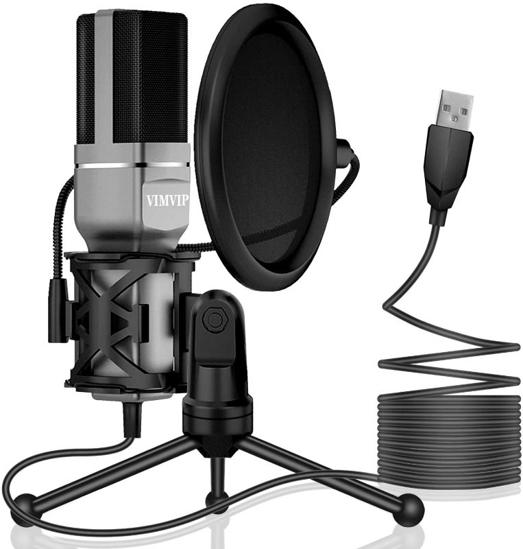 Photo 1 of 
USB Microphone, VIMVIP Computer Microphone USB Mic for PC Desktop