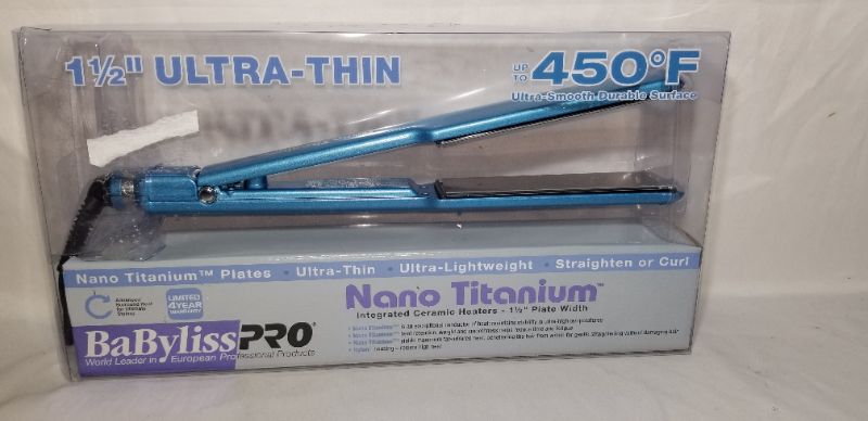 Photo 2 of Babyliss Pro Nano Titanium Flat Iron 1.5"