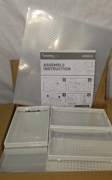 Photo 1 of 12 Pack Shoe Storage Boxes, Clear Plastic Stackable Shoe Organizer Bins, Drawer