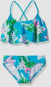 Photo 1 of Kanu Surf Big Girls' Alania Flounce Bikini Beach Sport 2-Piece, Blue, Size 14