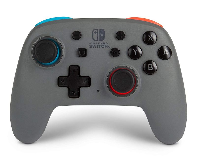 Photo 1 of PowerA Nano Enhanced Wireless Controller for Nintendo Switch - Gray-Neon, Works with Nintendo Switch Lite, Bluetooth Controller, Gamepad