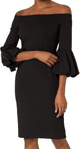 Photo 1 of ELIZA J OFF THE SHOULDER RUFFLED 3/4 SLEEVE, BLACK, SIZE 12