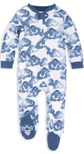 Photo 1 of Burt's Bees Baby Zip Front 100% Organic Cotton One-Piece Pajamas, Sleeping Baby Romper