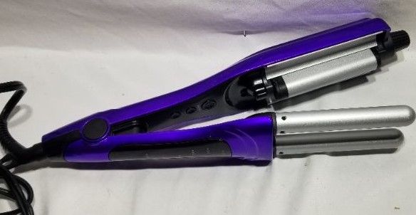 Photo 2 of Bed Head Tourmaline Ceramic Multi Hair Waver, Purple  (water stain on item indicate prior use)