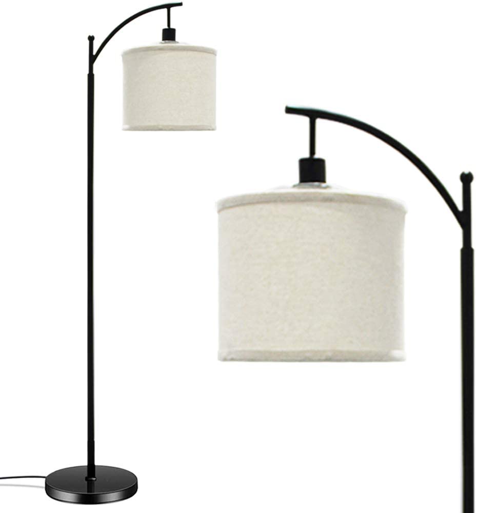 Photo 1 of Banord LED Floor Lamp with Lampshade and 6W 3000K LED Bulb for Living Room, Bedroom and Office - Black