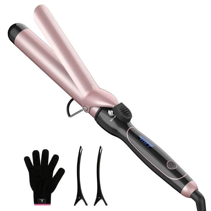 Photo 1 of 
1 1/2 Inch Dual Voltage Instant Heat Curler with Extra Flat Tourmaline Ceramic Coating, Glove Included