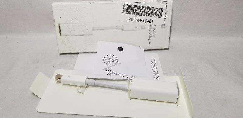 Photo 2 of Apple Thunderbolt to Gigabit Ethernet Adapter MD463LL/A - White