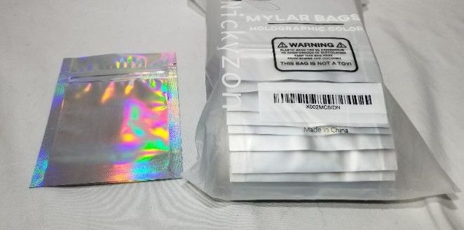 Photo 2 of Mylar Style Barrier Bags, Zippered Packing Bag, Aluminum Foil Sample Bags, 100 CT