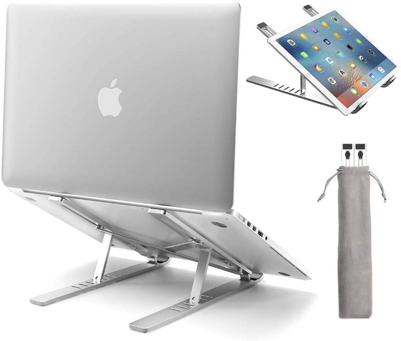 Photo 1 of aluminum alloy laptop stand for laptops 10" - 17"  (actual item slightly differs from stock photo)