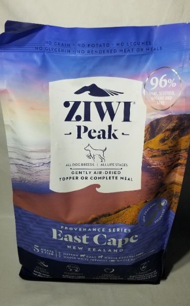 Photo 2 of ZIWI Peak Provenance Air Dry Dog Food - All Natural, High Protein, Grain Free with Superfoods, East Cape, 4 lbs   best by 10/2021