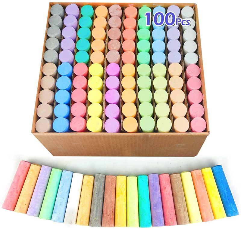 Photo 1 of 100 Sidewalk Chalk Set, 20 Colors