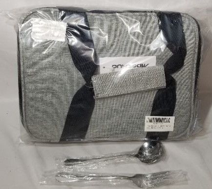 Photo 1 of Cooler Tote  Lunch Box, Leak Proof Reusable for Kids and Adults with Adjustable Shoulder Strap, gray