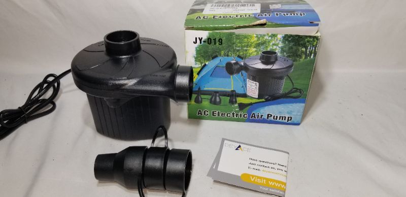 Photo 1 of 
Electric air pump with 3 fast fill nozzles, black