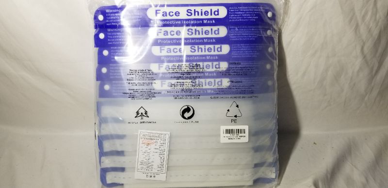 Photo 2 of 10 pack Face Shield Protector Eyes Face with Clear Open Protective Film